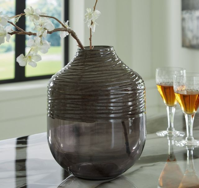 Signature Design by Ashley® Harpwick Iridescent Gray 8" Vase-2