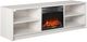 Ameriwood Home Noble Ivory Oak 65" Electric Fireplace Media Console-3