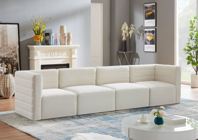 Meridian Furniture Quincy 4-Piece Cream Modular Sectional Sofa-2