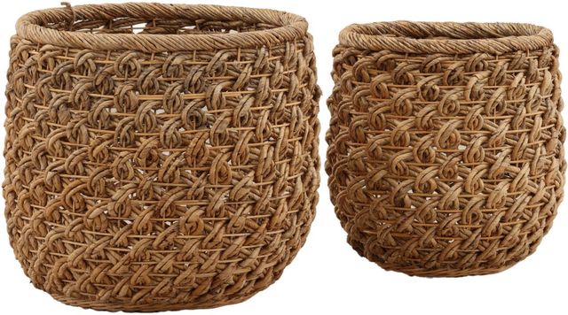 Dovetail Furniture Fernley 2-Piece Natural Basket Set-0