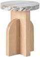 Universal Explore Home™ Nomad Riverine Marble Top Accent Table with Tech Oak Base -0