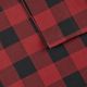 Olliix by Woolrich Red/Black Buffalo Check California King Flannel Cotton Sheet Set-1