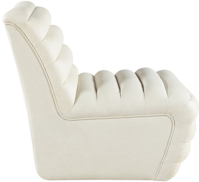 Meridian Furniture Vega Cream Leather Upholstered Accent Chair-2