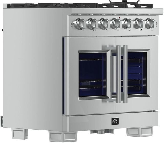 FORNO® Capriasca 36" Stainless Steel Pro Style Gas Range-2