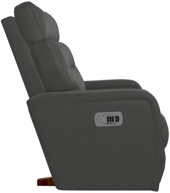 La-Z-Boy® Baron Blue Grey Leather Power Rocking Recliner with Headrest-3