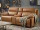 Steve Silver Co. Gatlin 3-Piece Brown Leather Dual-Power Reclining Loveseat-1