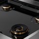ZLINE Paramount Autograph Edition 30" Satin Stainless Steel Gas Cooktop with Polished Gold Accents-4