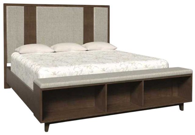 Country View Woodworking Customizable Hyde Park California King Vertical Upholstered Panel Bed-0