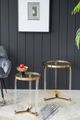 A & B Home Verrill 2-Piece Clear Acrylic  Accent Table with Gold Iron -3