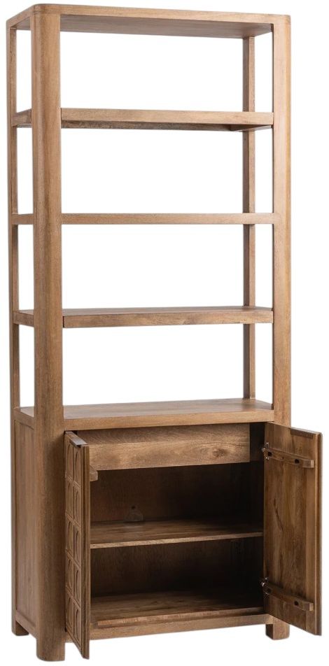 Classic Home Cleveland Sandy Taupe Bookcase-2