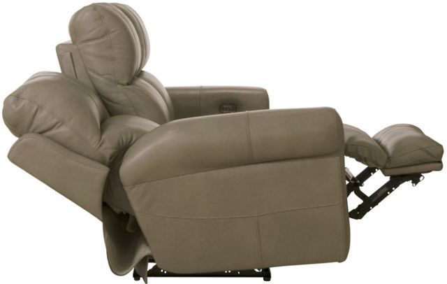 Catnapper® Torretta Putty Leather Power Lay Flat Reclining Sofa-4
