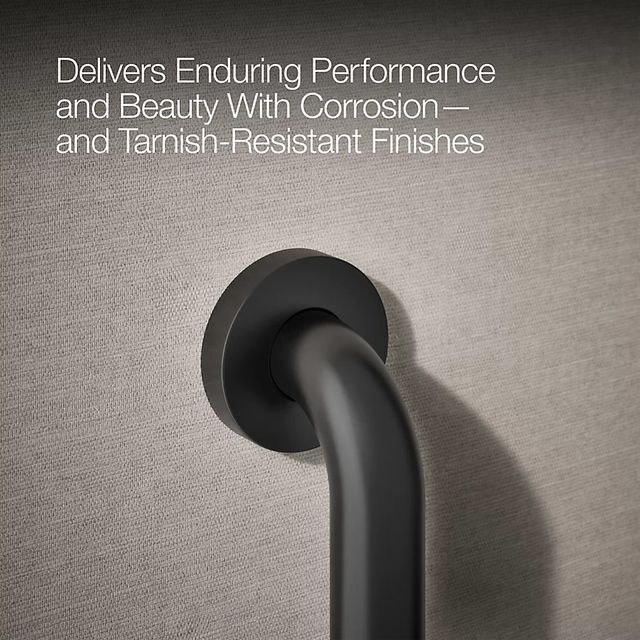 KOHLER® Contemporary Matte Black 12" Grab Bar-4