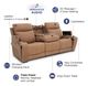 iPowr Summit Saddle Triple Power Zero Gravity Reclining Sofa with Heat and Massage-2