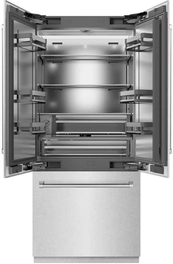 ZLINE 36" 19.6 Cu. Ft. Satin Stainless Steel Built In Bottom Freezer Refrigerator-1