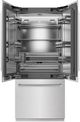 ZLINE 36 in. 19.6 Cu. Ft. Satin Stainless Steel Built In Bottom Freezer Refrigerator-1