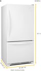 Réfrigérateur à congélateur inférieur de 33 po Whirlpool® Gold® de 22,1 pi³ - Blanc-2