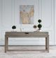 Liberty Furniture Millstone Gray Console Bar Table with Nutmeg Base-1