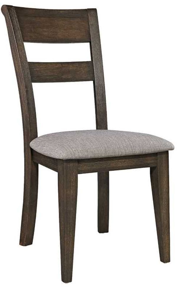 Liberty Furniture Double Bridge Dark Chestnut/Gray Splat Back Side Chair-0