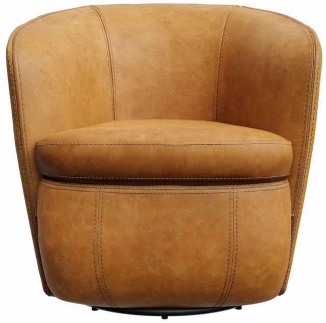 Parker House® Barolo Vintage Caramel Swivel Club Chair-2
