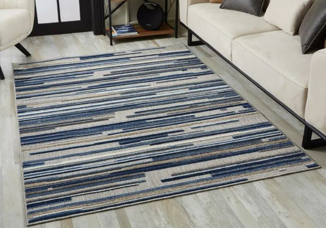 KAS Rugs Calla Blue Denni 5'x7' Area Rug-4