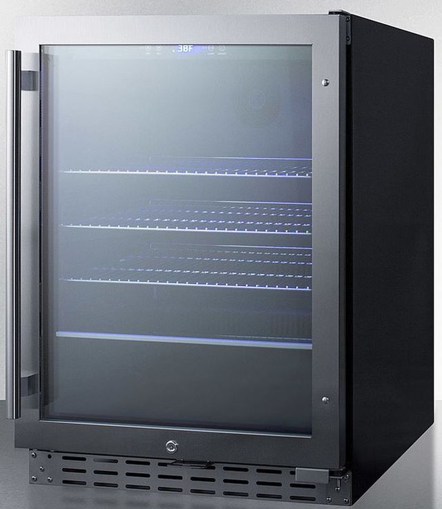 Summit® 24" 4.2 Cu. Ft. Stainless Steel Beverage Center-1