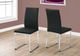 Monarch Specialties Inc. 2-Piece Black/Chrome Side Chair Set with Metal Bases-4