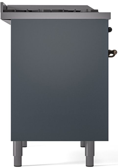 Ilve® Nostalgie II Series 40" Blue Grey Pro Style Dual Fuel Range-3