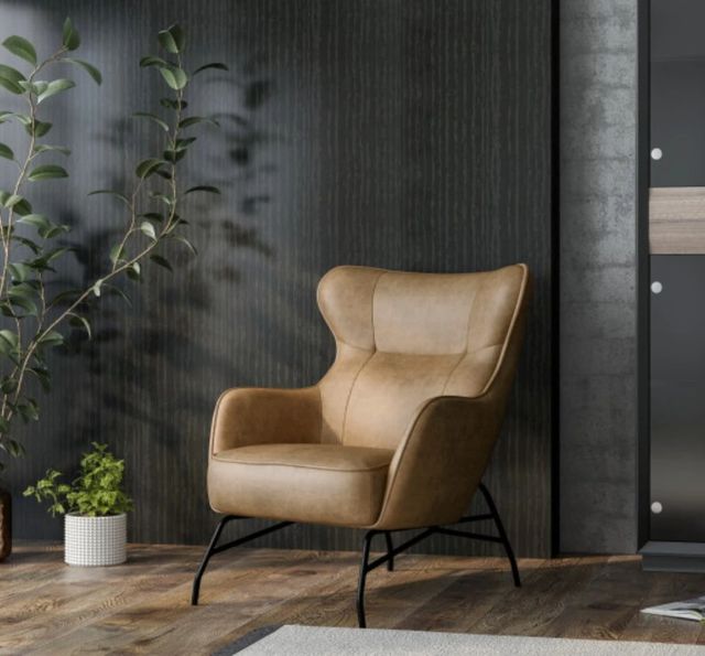 Emerald Home Franky Saddle Accent Chair-1