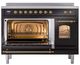 Ilve® Nostalgie II Series 48" Glossy Black Pro Style Induction Range-1