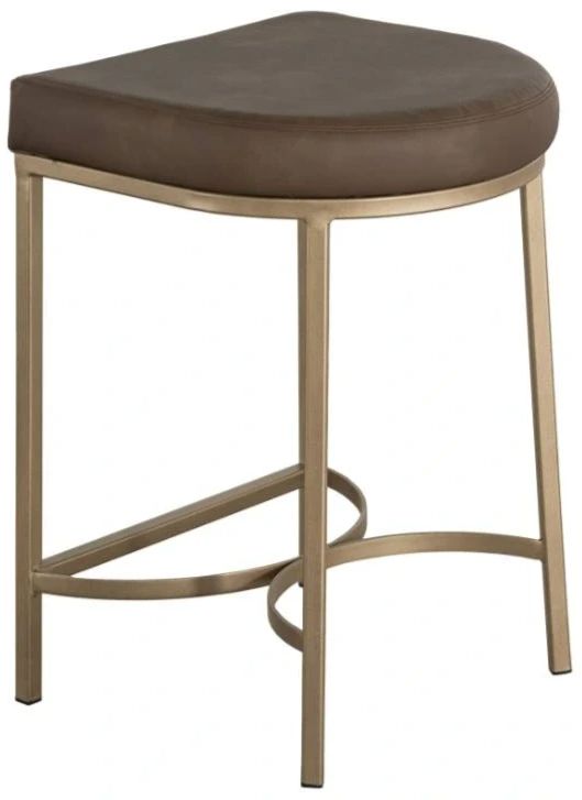 International Furniture Direct Mezquite Brown/Gold Counter Stool-0