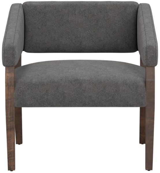 International Furniture Direct Murcia Gray/Lacquer Brown Accent Chair-1