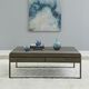 Liberty Furniture Gateway Weathered Gray Cocktail Table with Black Metal Frames-5