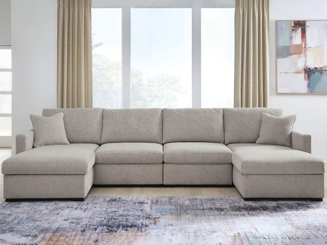 Benchcraft® ModMax Luxe 4-Piece Flint U-Shape Sectional and Double Chaise-1