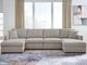 Benchcraft® ModMax Luxe 4-Piece Flint U-Shape Sectional and Double Chaise-1