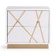 VIG Furniture Modrest Nixa Gold/White Wide Nightstand-1