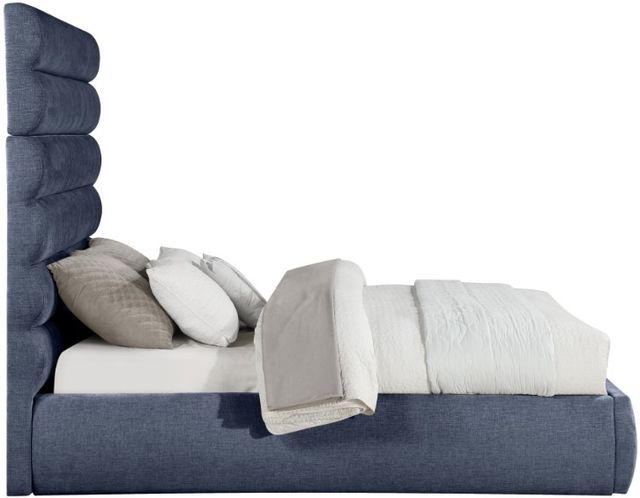Meridian Furniture Adam Navy Queen 71" Upholstered Panel Bed-2
