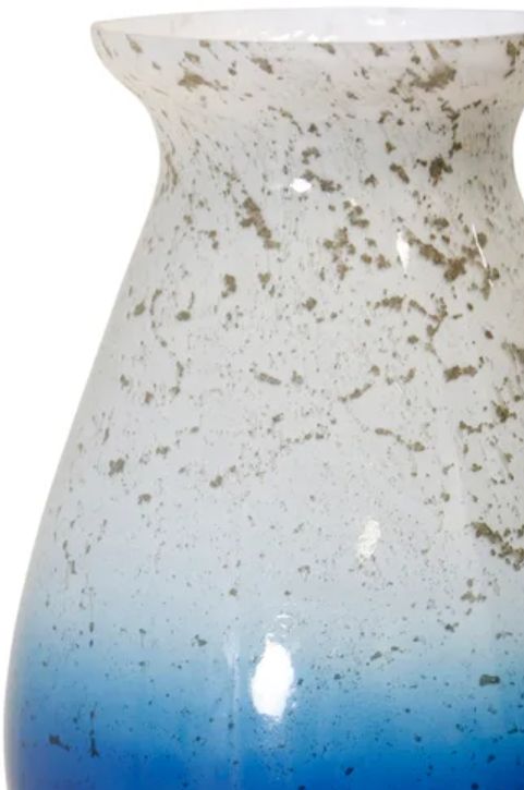Stylecraft Blue Speckle Glass Ombre Vase-1