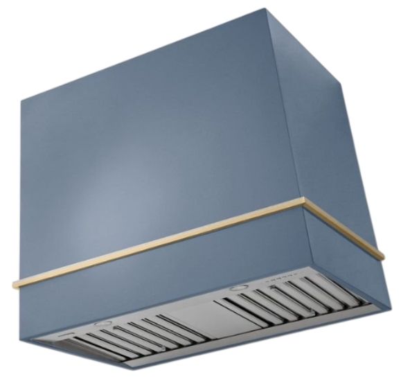 AGA Loge 36" White Wall Mounted Range Hood with Antique Brass Trim-0