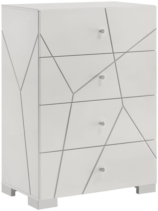 Crown Mark Ayla Gloss White Chest-0