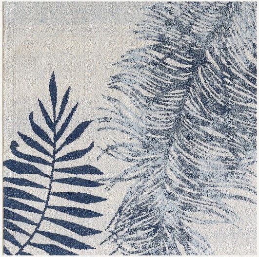 KAS Rugs Stella Ivory/Navy Fauna 5'x8' Area Rug-4