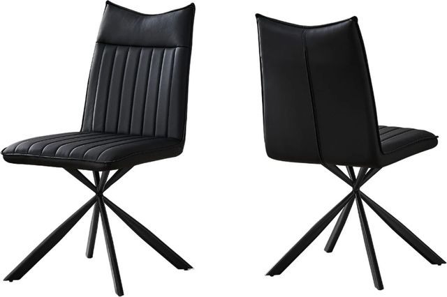 Monarch Specialties Inc. 2-Piece Black Starburst Side Chair Set-1