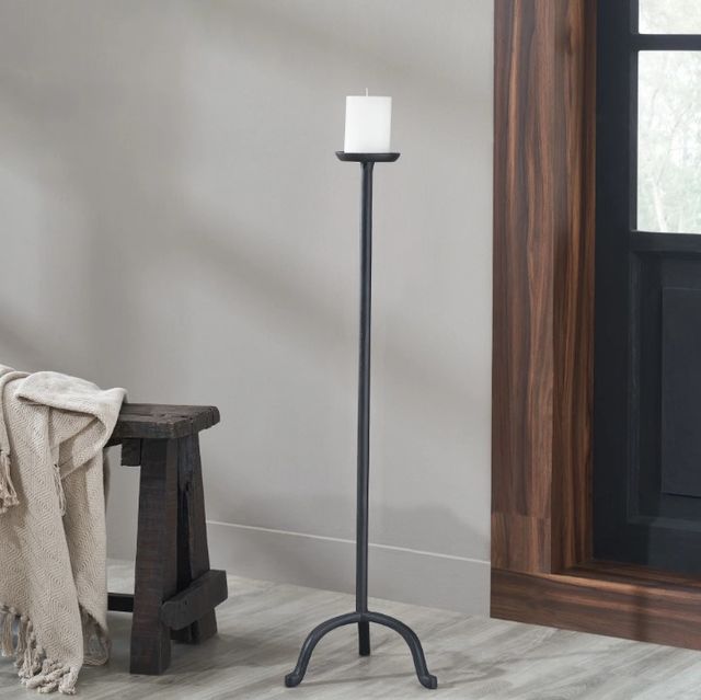 Renwil® Anika Matte Black Candle Holder-1