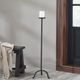 Renwil® Anika Matte Black Candle Holder-1