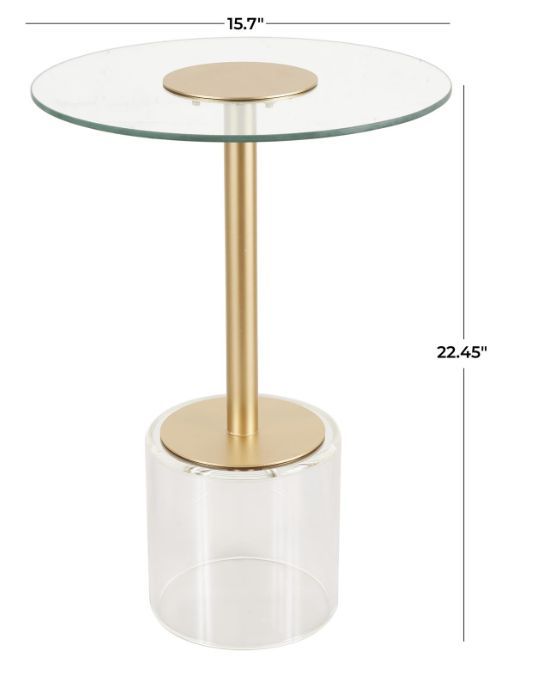 Deco Marche Clear 22" Acrylic Accent Table-3