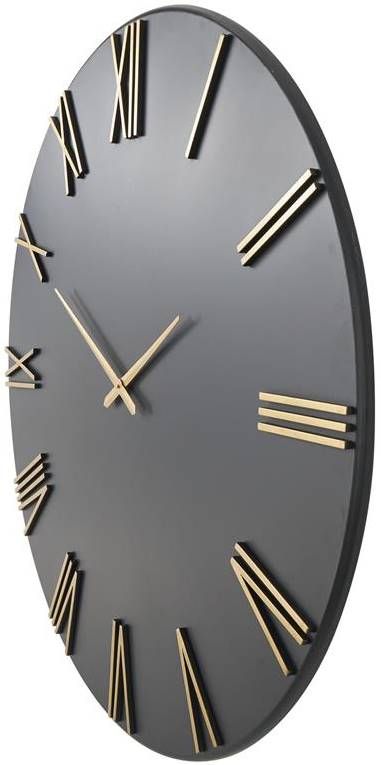 Deco Marche Black/Gold 48" Wall Clock-1