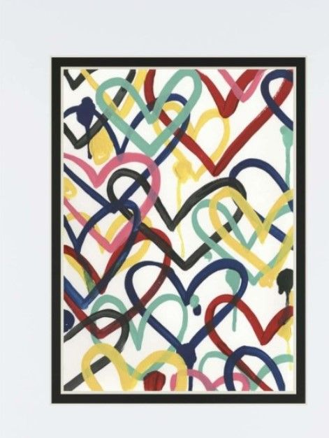 Classy Living June Erica Vess Heart Scribbles II 34" Wall Art-2
