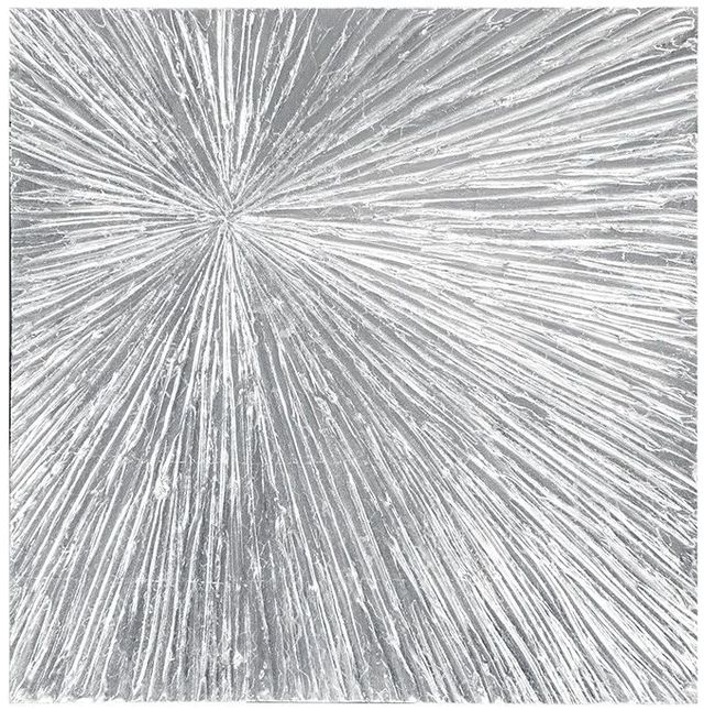 Olliix by Madison Park Signature Silver Sunburst Silver Resin Dimensional Palm Box-0