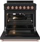 Thor Kitchen® Gordon Ramsay 36" Black/Rose Gold Freestanding Pro Style Gas Range with Precision Knob-1