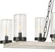 Uttermost® Edgecomb Faux Beechwood/Matte Black 10-Light Indoor-Outdoor Chandelier-4