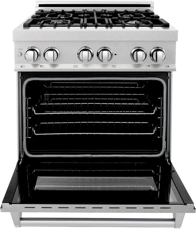 ZLINE Legacy 30" Satin Stainless Steel Pro Style Dual Fuel Range with Griddle-1